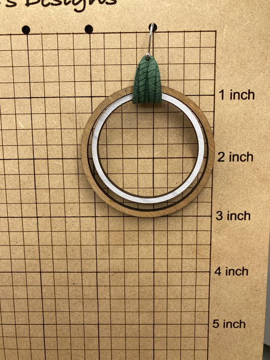 Green White and Stain Nesting Dangle