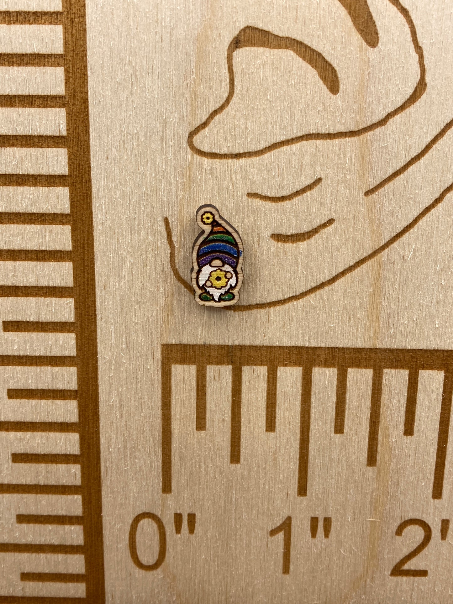 Gnome with Flower Stud