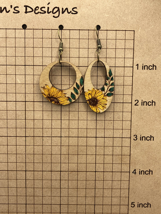 Sunflower Circle Dangle