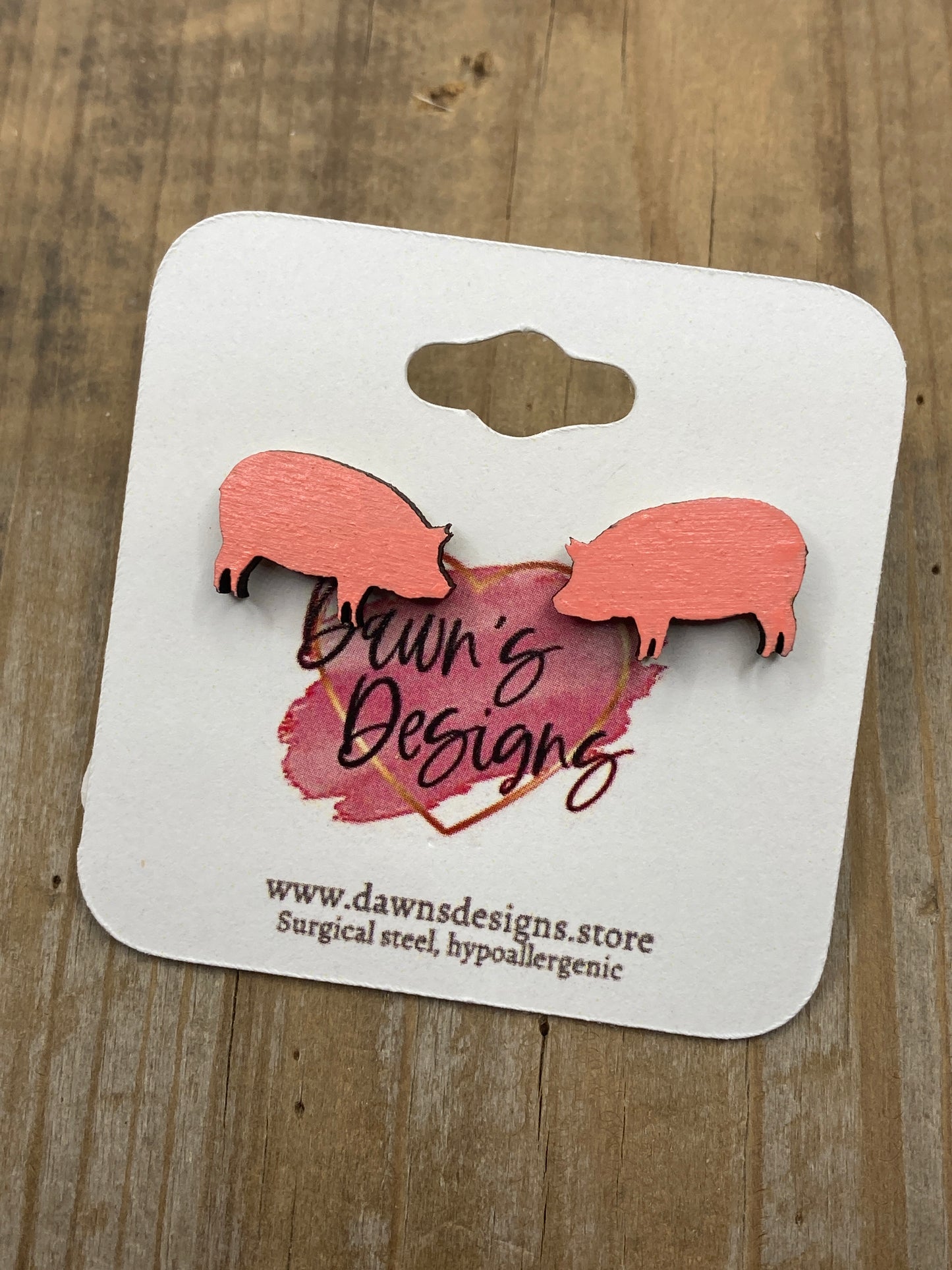 Pig Silhouette Stud