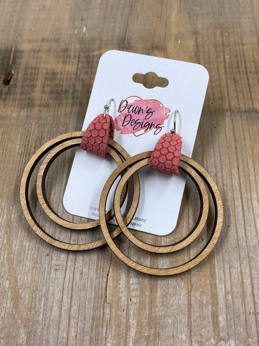 Pink Stain Nesting Dangle