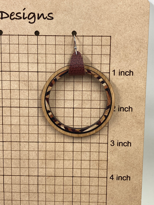 Herringbone and Stain Nesting Dangle