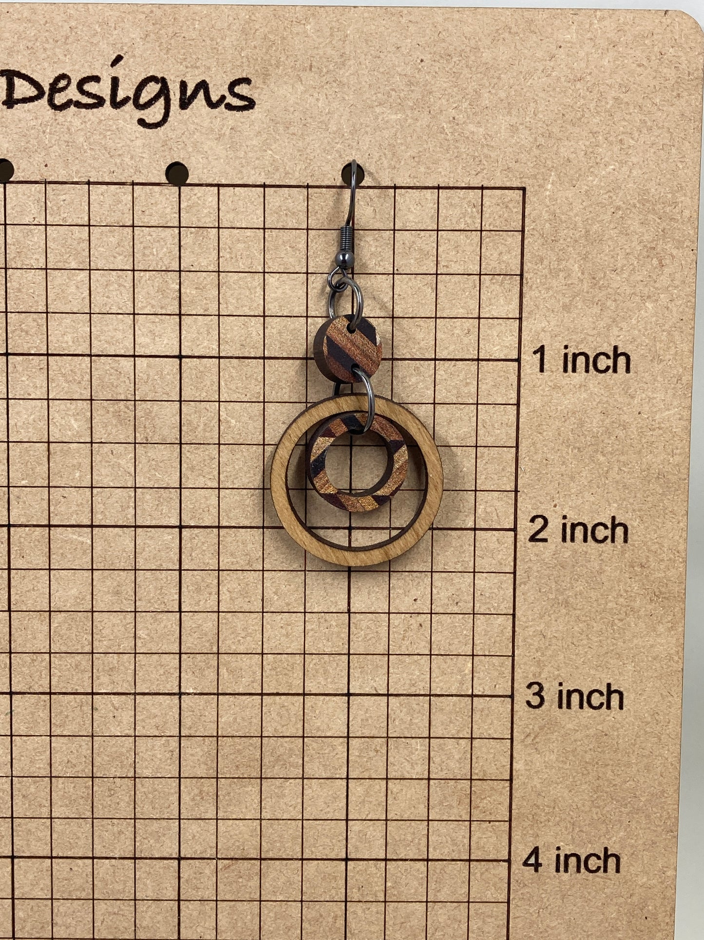 Herringbone and Stain Nesting Dangle
