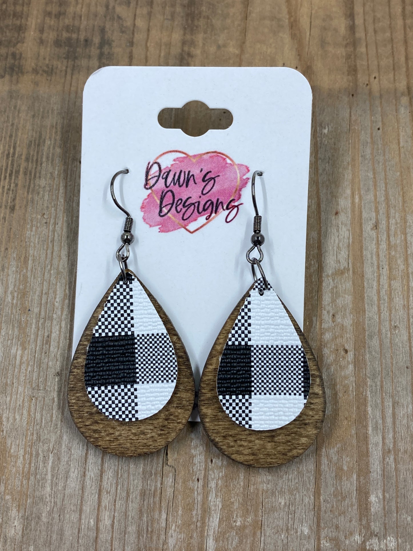 Teardrop with Leather Dangle