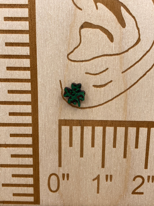 Leopard Shamrock Stud