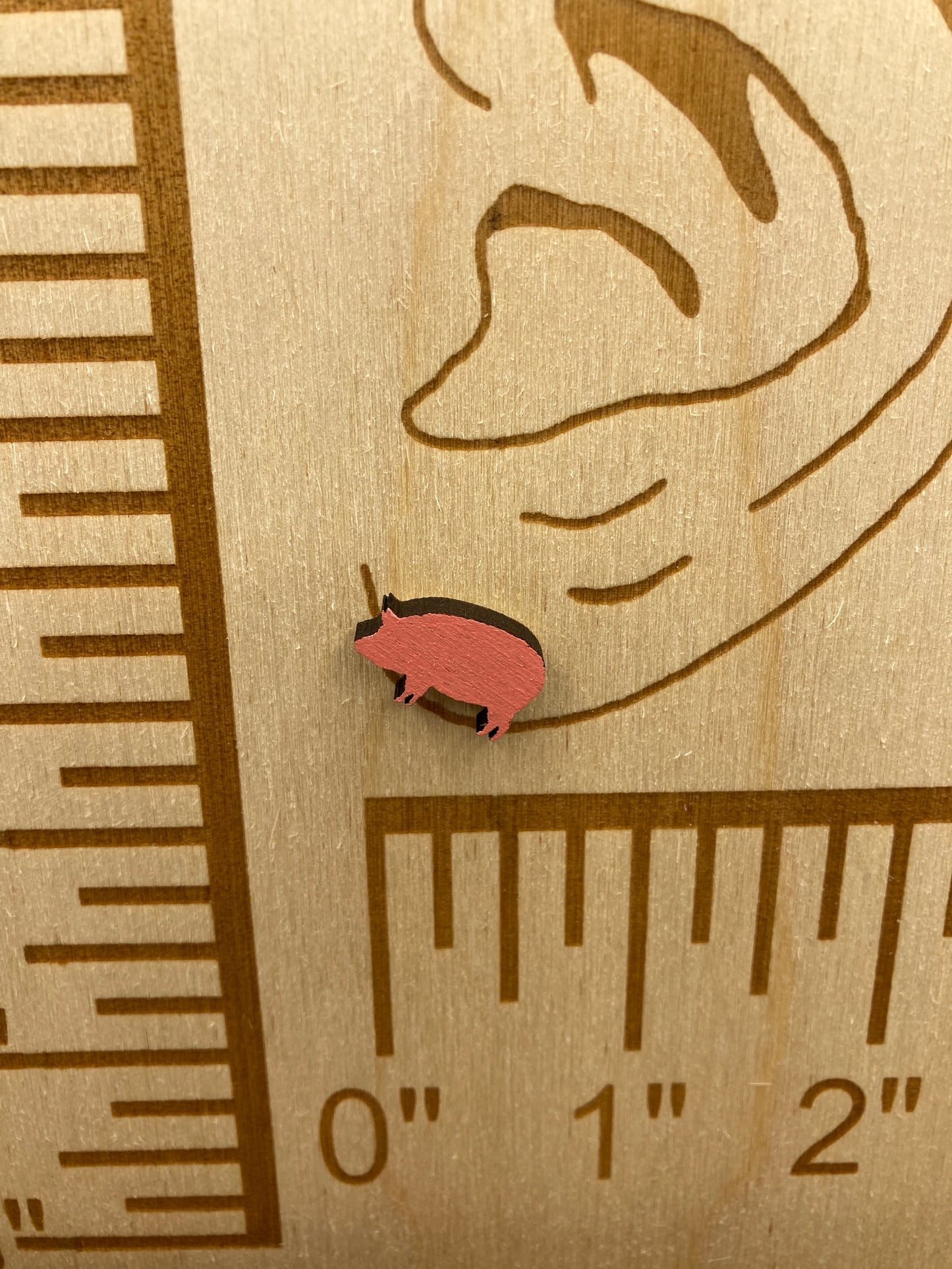 Pig Silhouette Stud