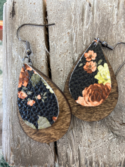 Teardrop with Leather Dangle