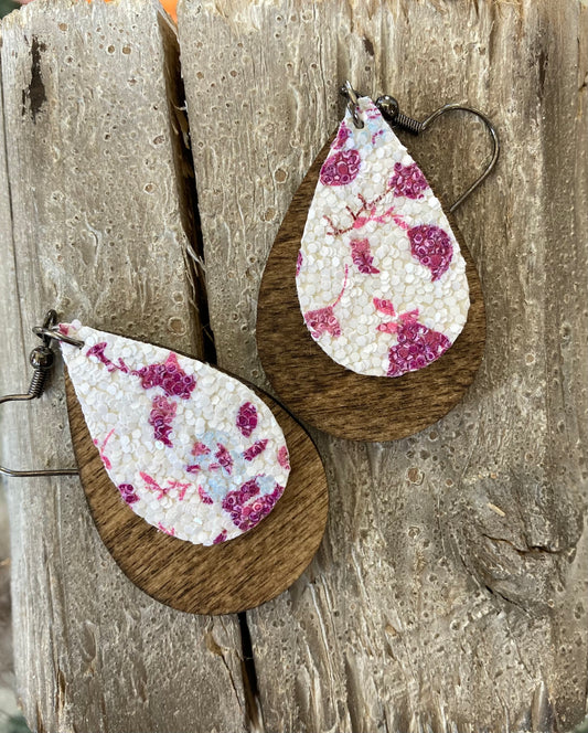 Teardrop with Leather Dangle