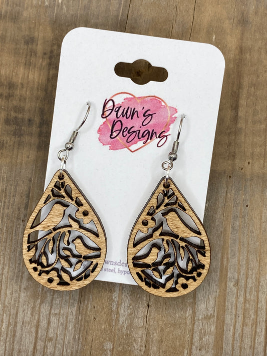 Floral Bird Cutout Dangle