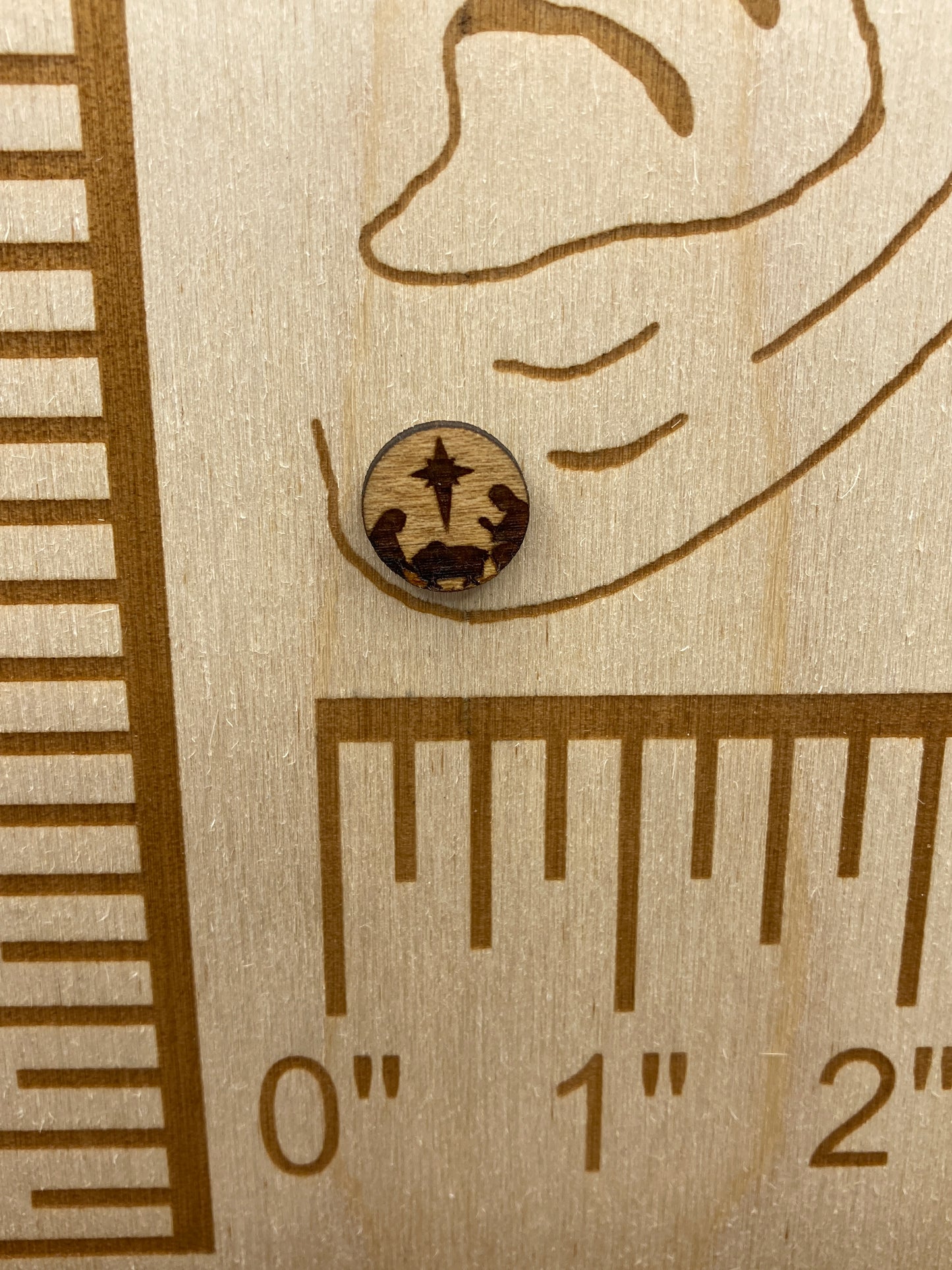 Nativity Silhouette Stud