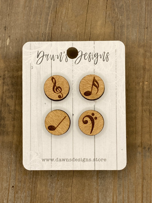 Music Symbols Studs