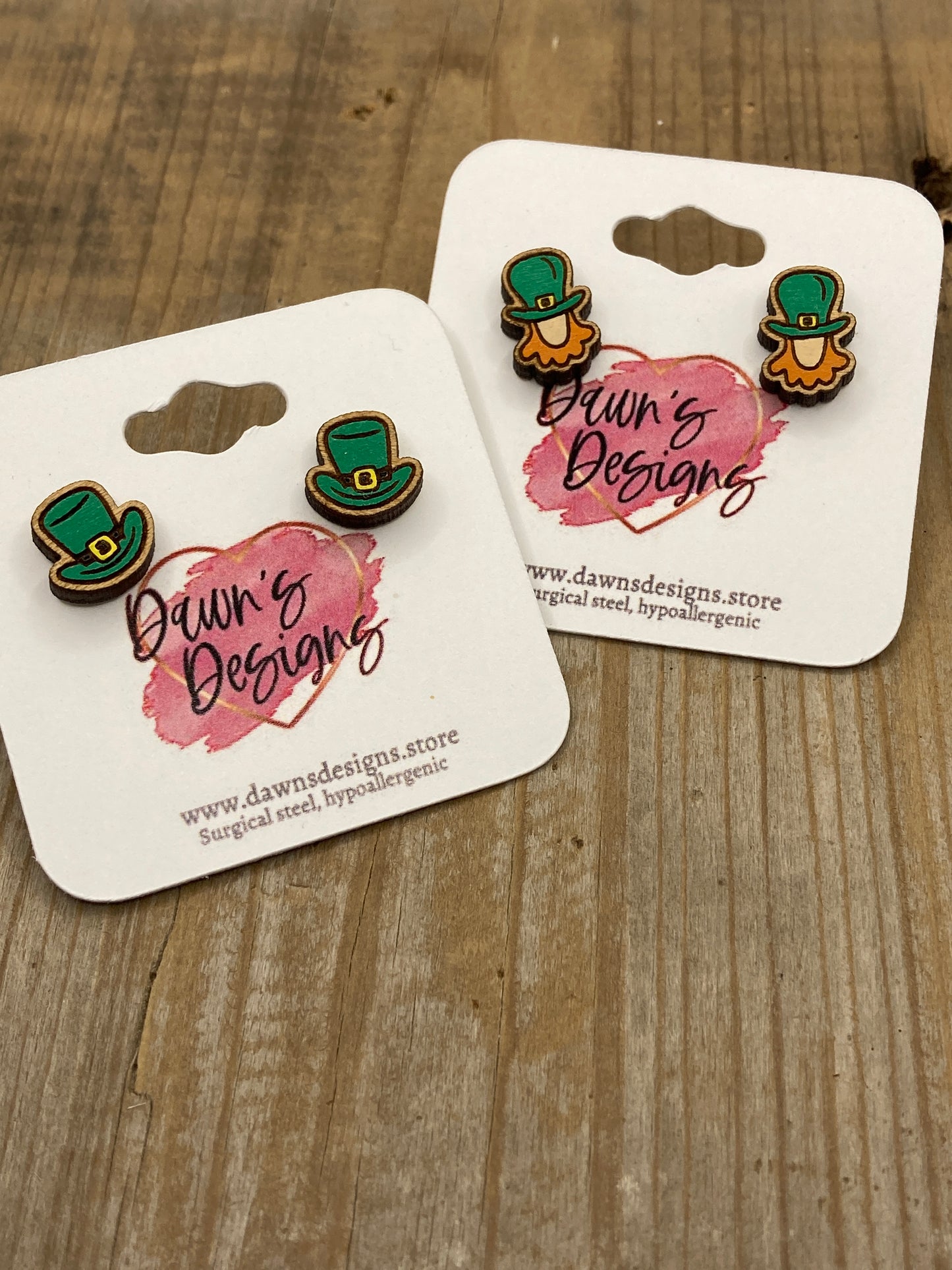 Leprechaun and Hat Studs