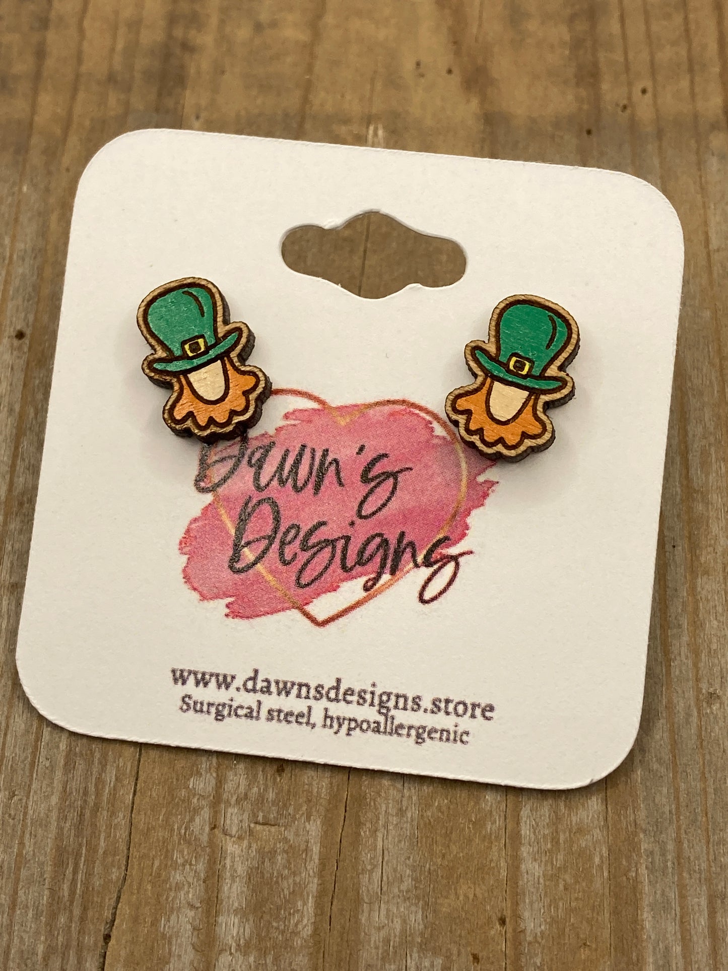 Leprechaun and Hat Studs