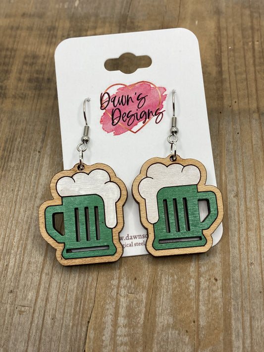 Green Beer Mug Dangle