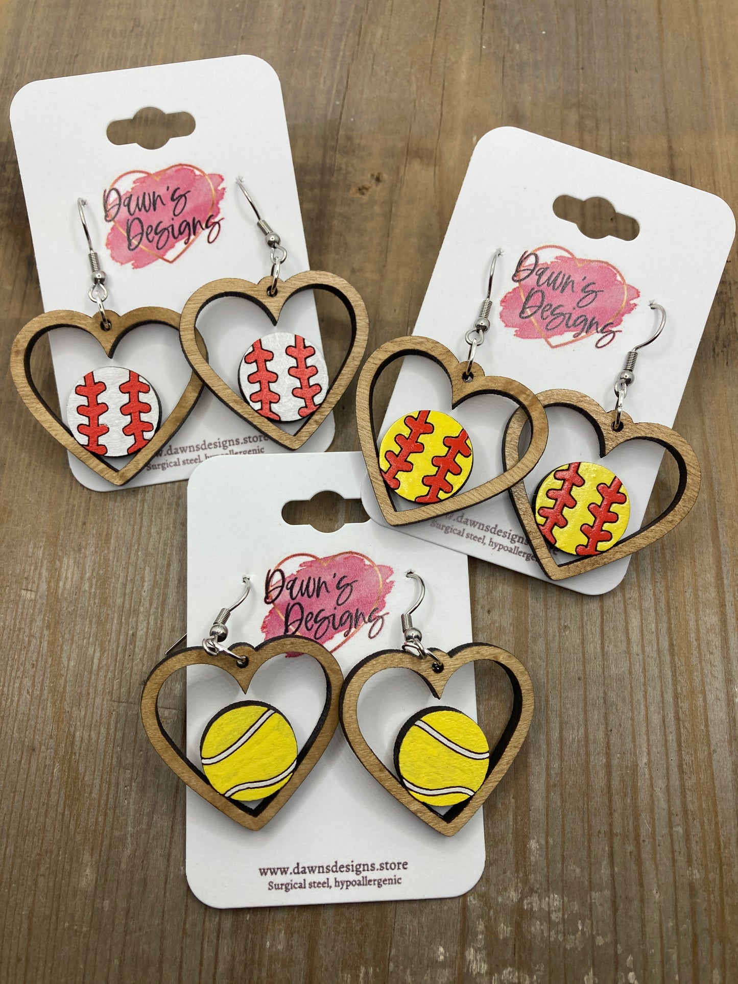 Spring Sports Heart Dangle