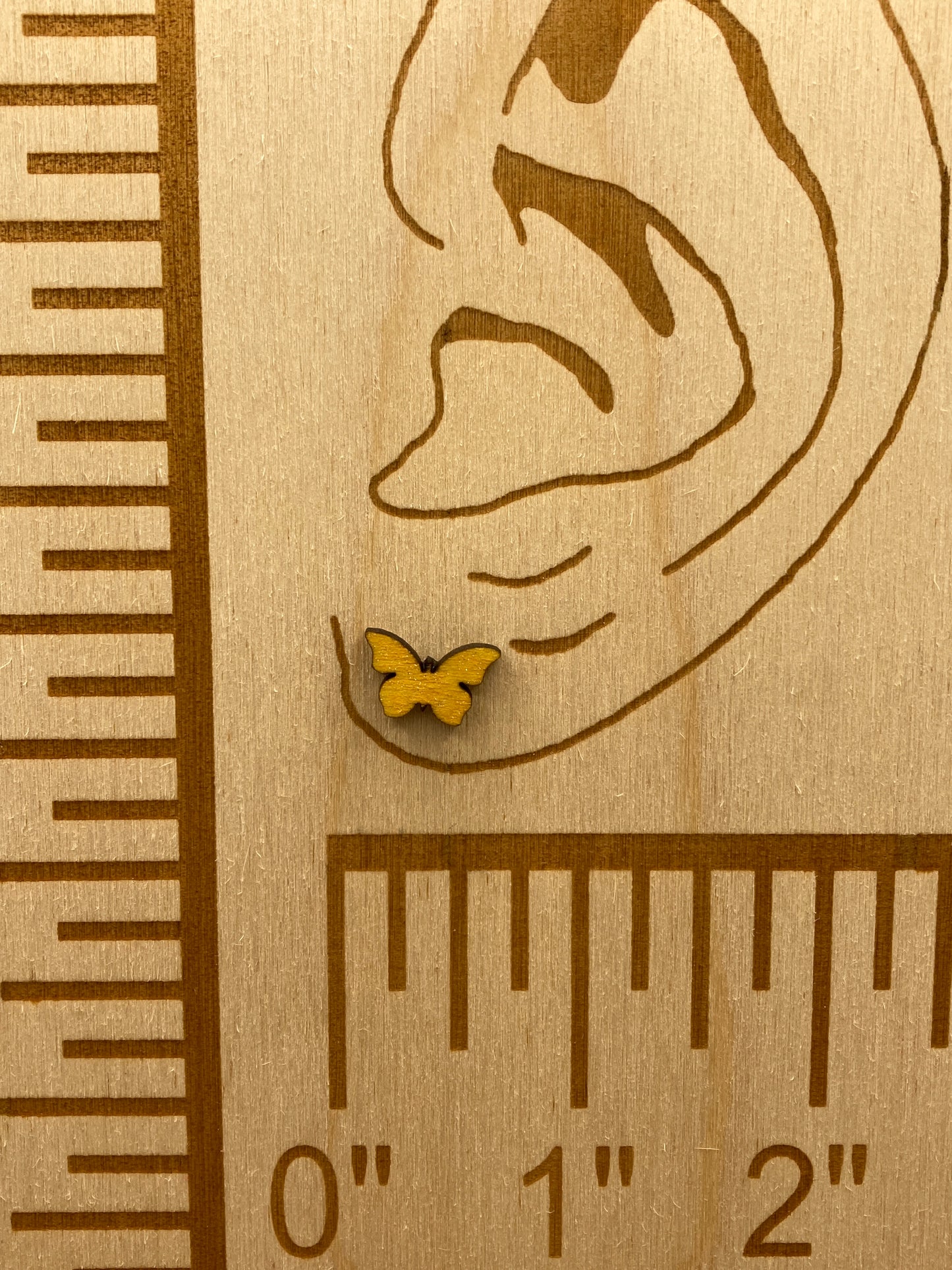 Notched Wing Butterfly Stud