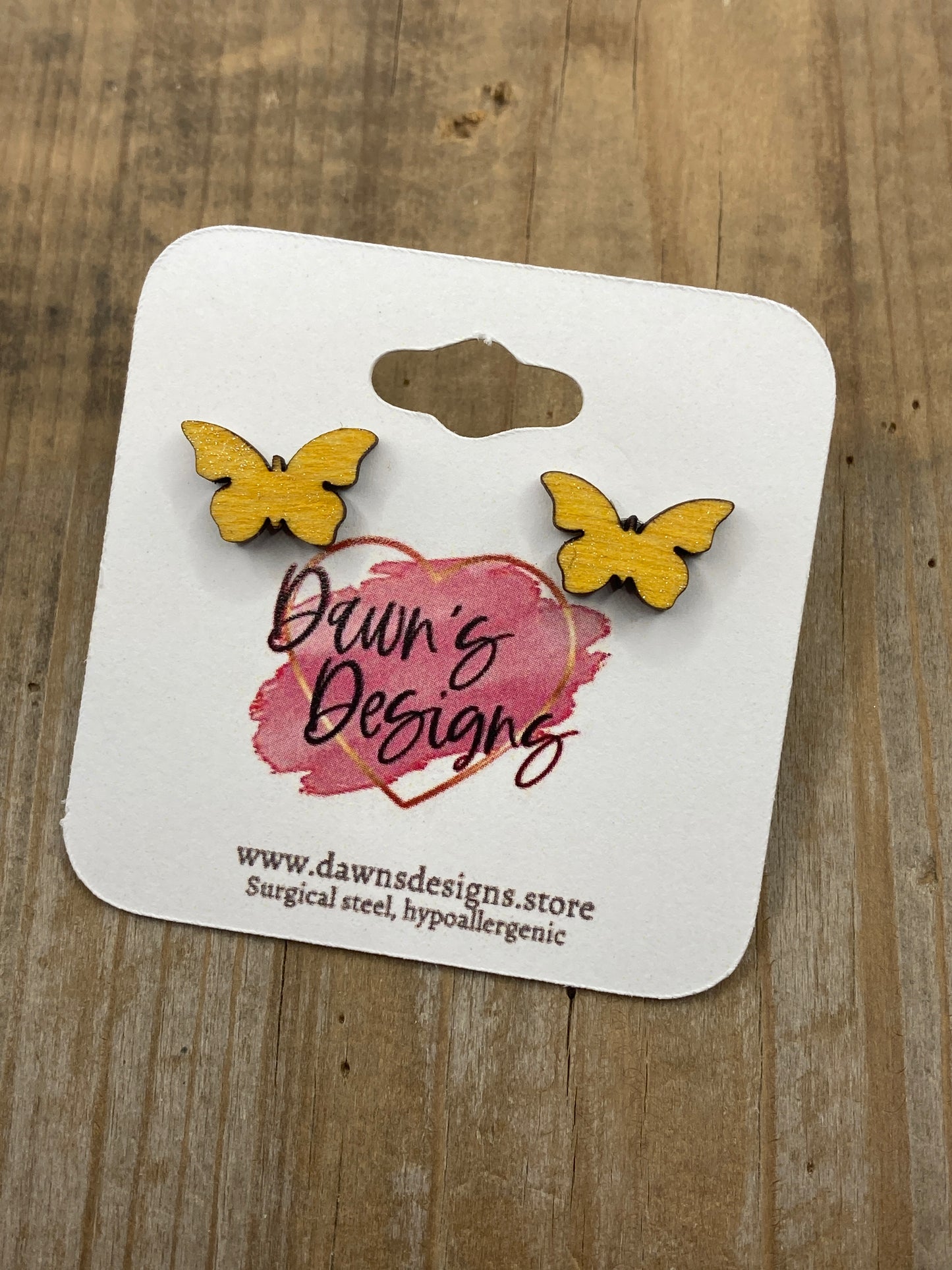 Notched Wing Butterfly Stud