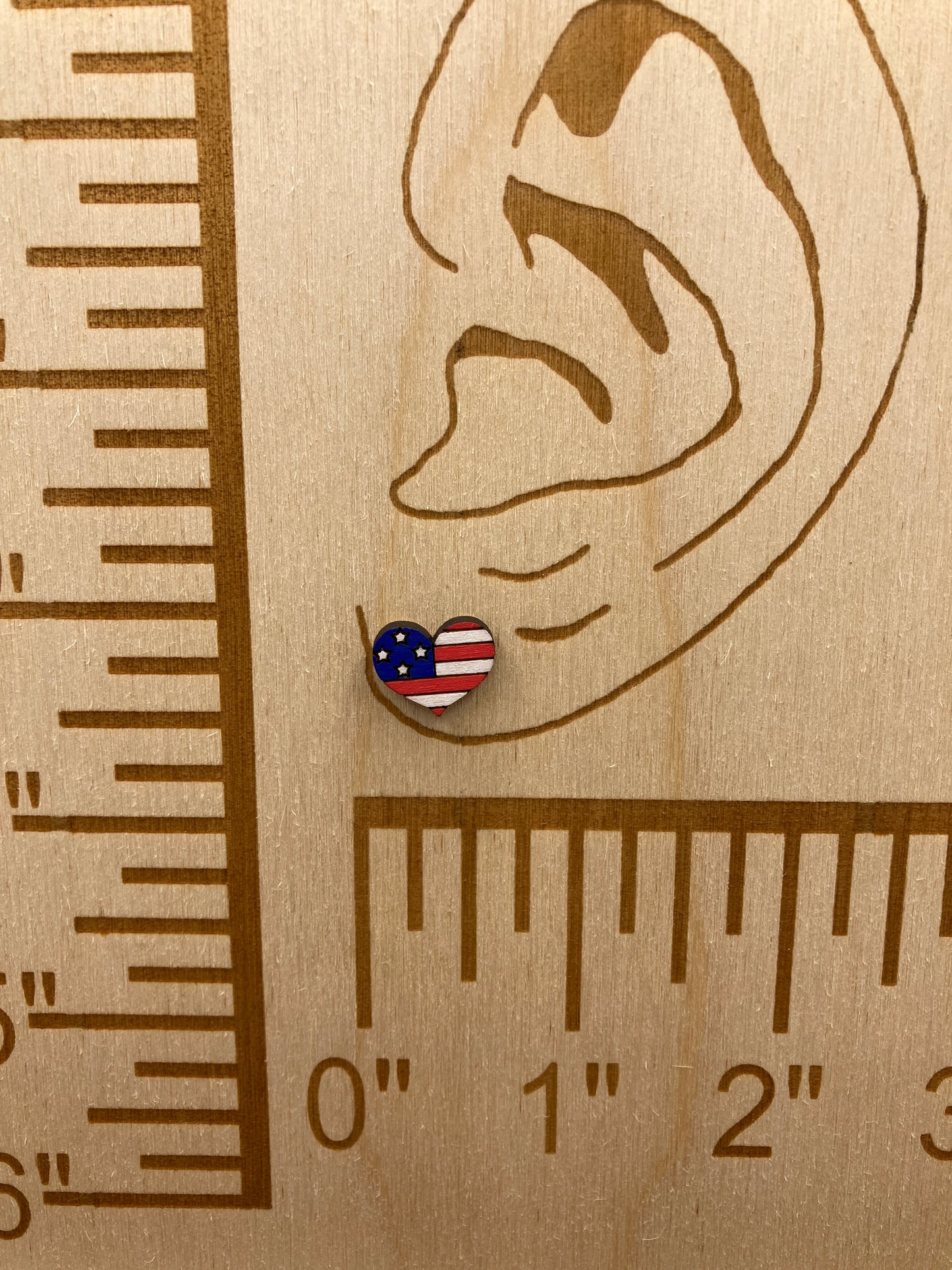 Heart Shaped Flag Stud