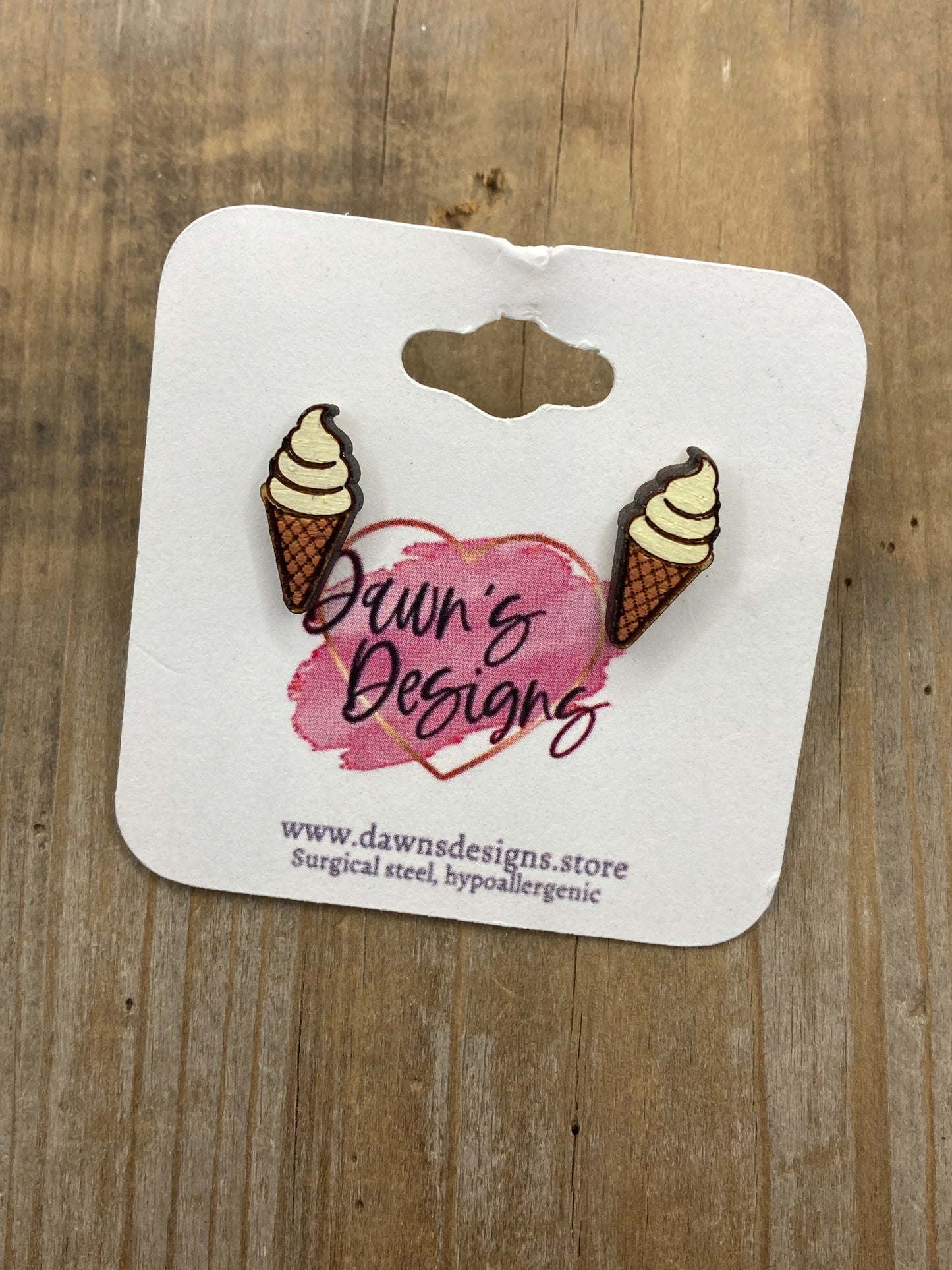 Ice Cream Cone Stud