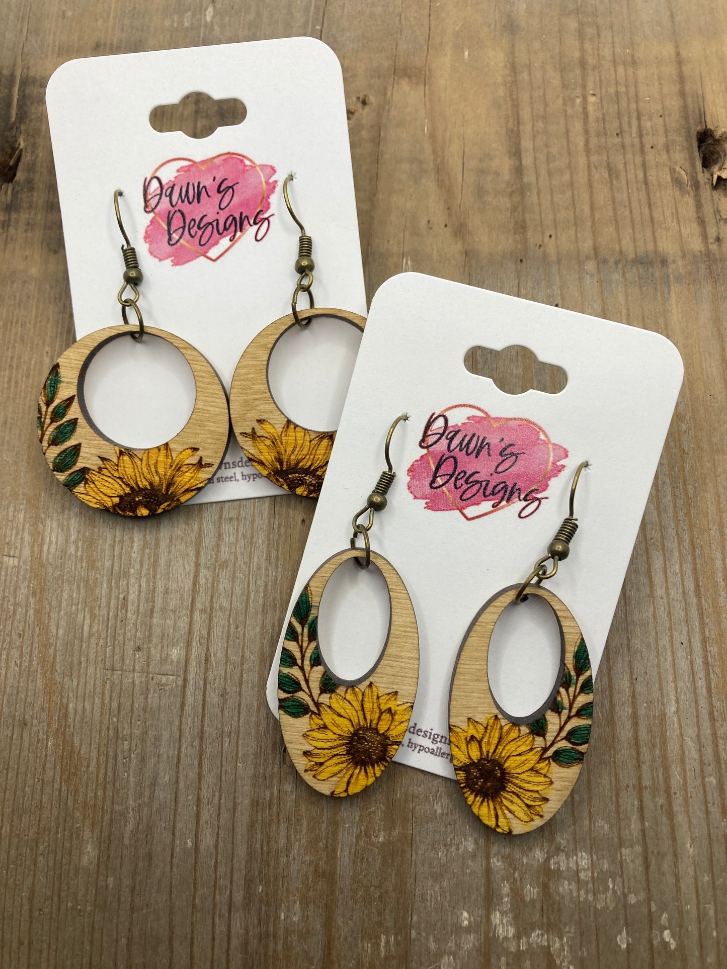 Sunflower Circle Dangles