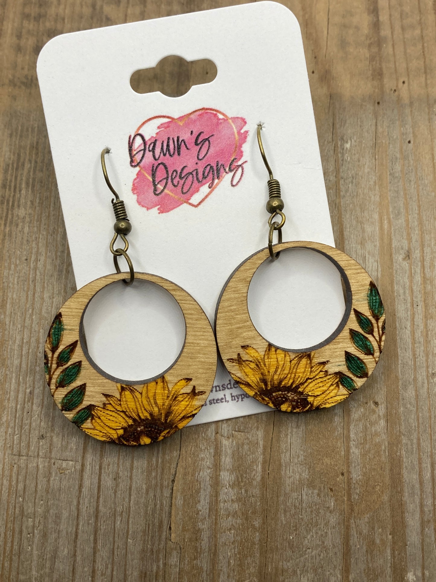 Sunflower Circle Dangles