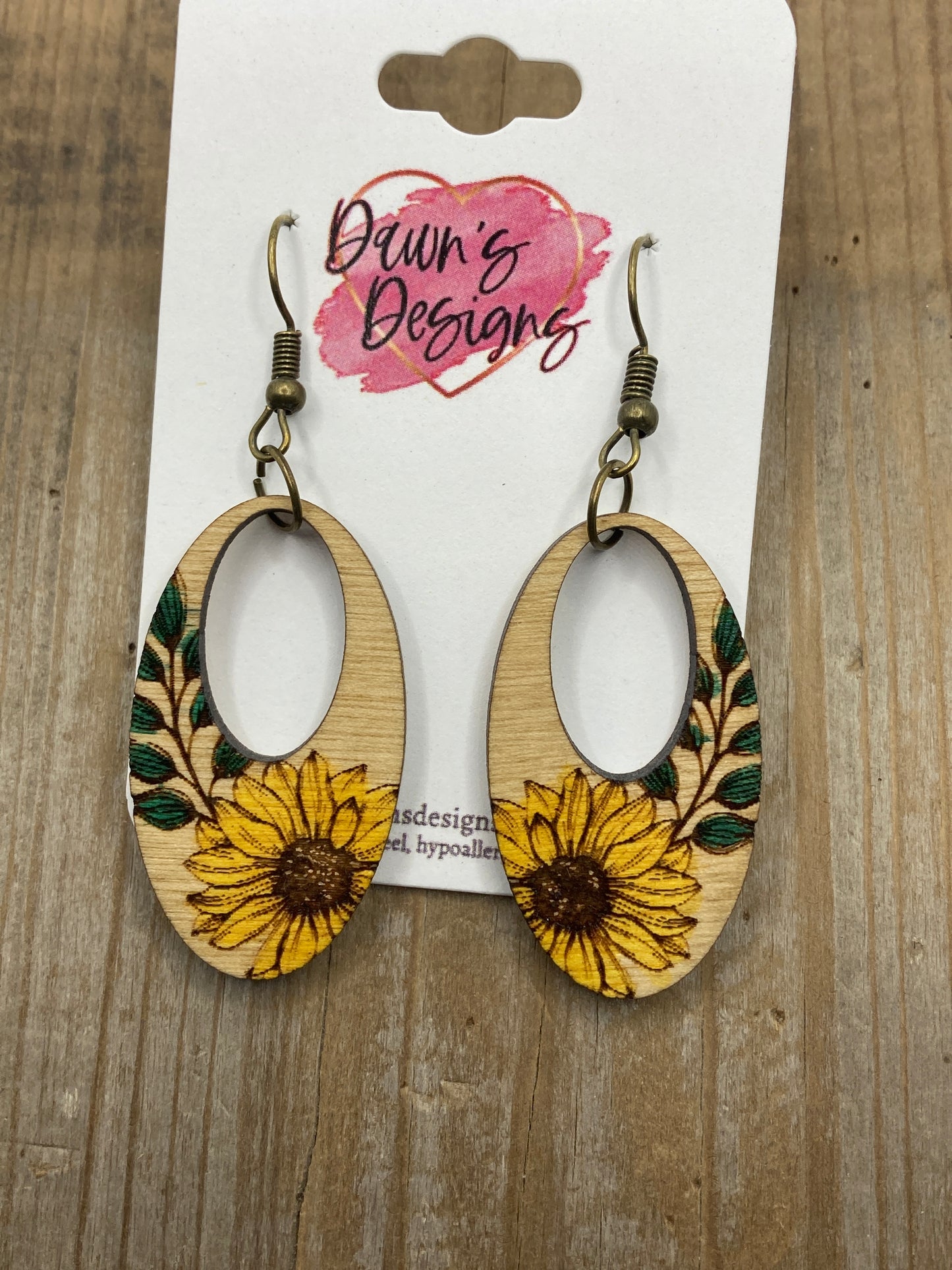 Sunflower Circle Dangles