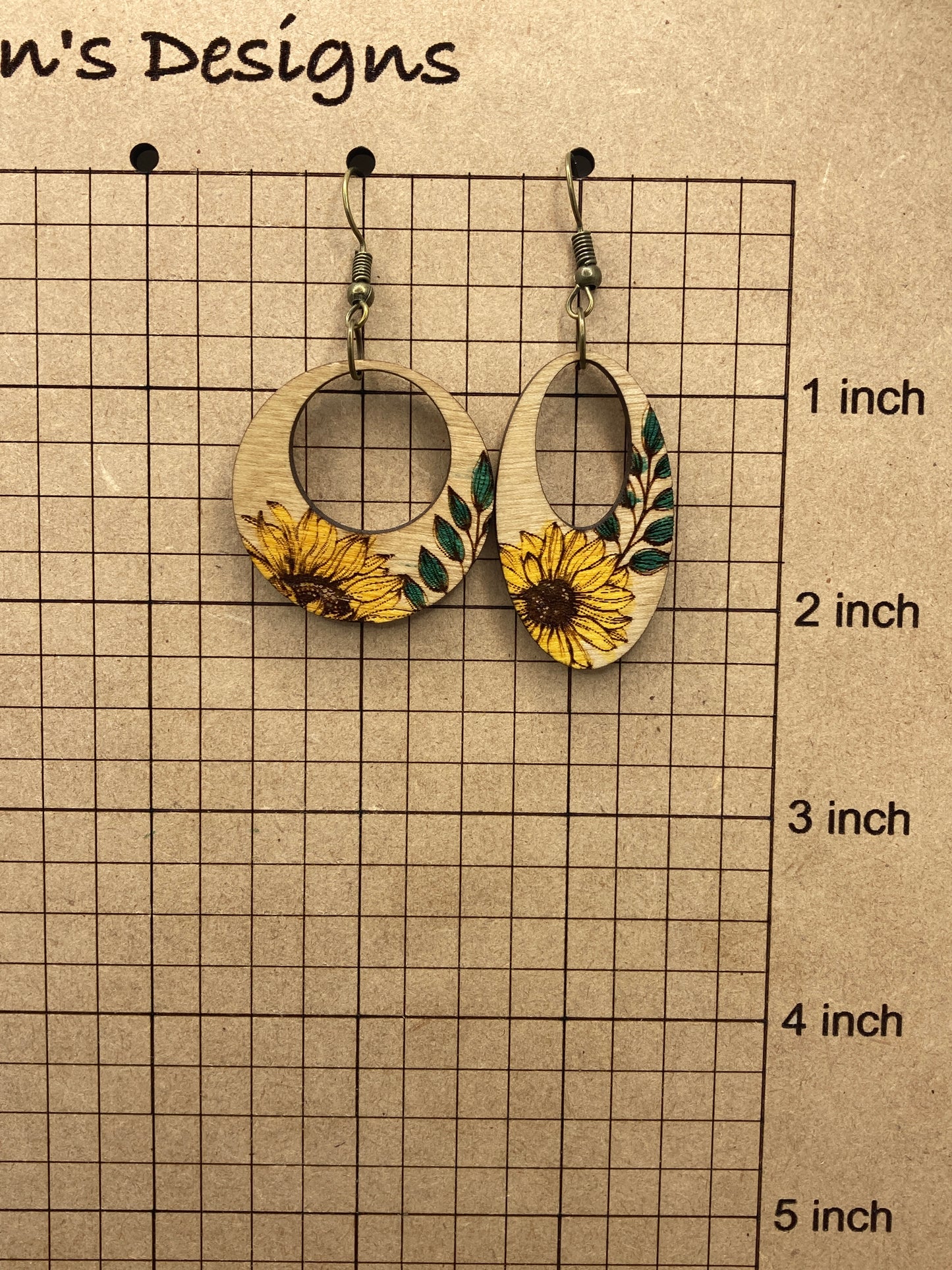 Sunflower Circle Dangles