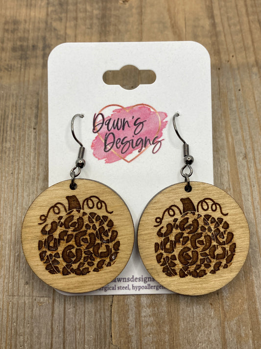 Pumpkin Engraved Dangle