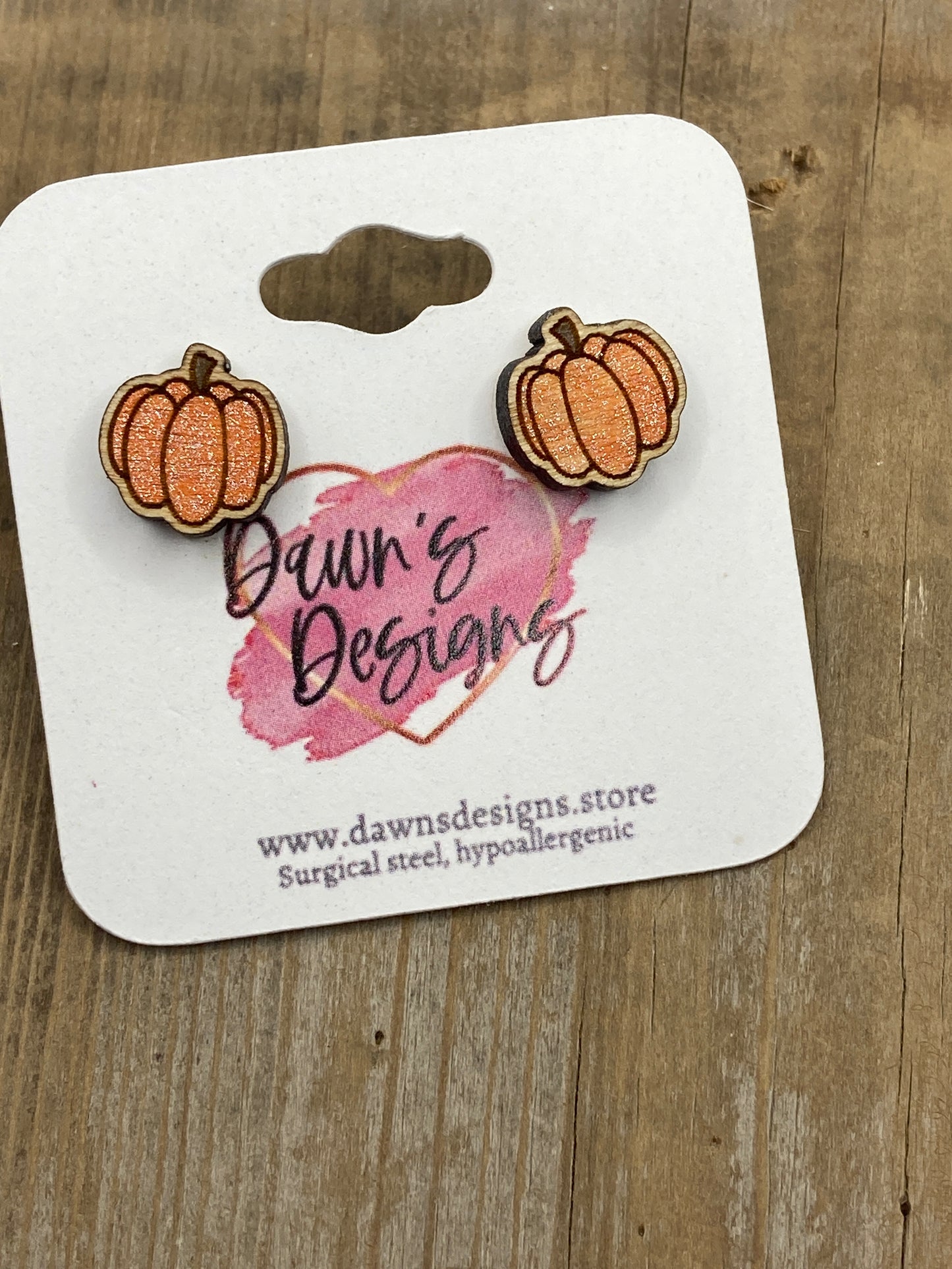 Shaped Pumpkin Stud