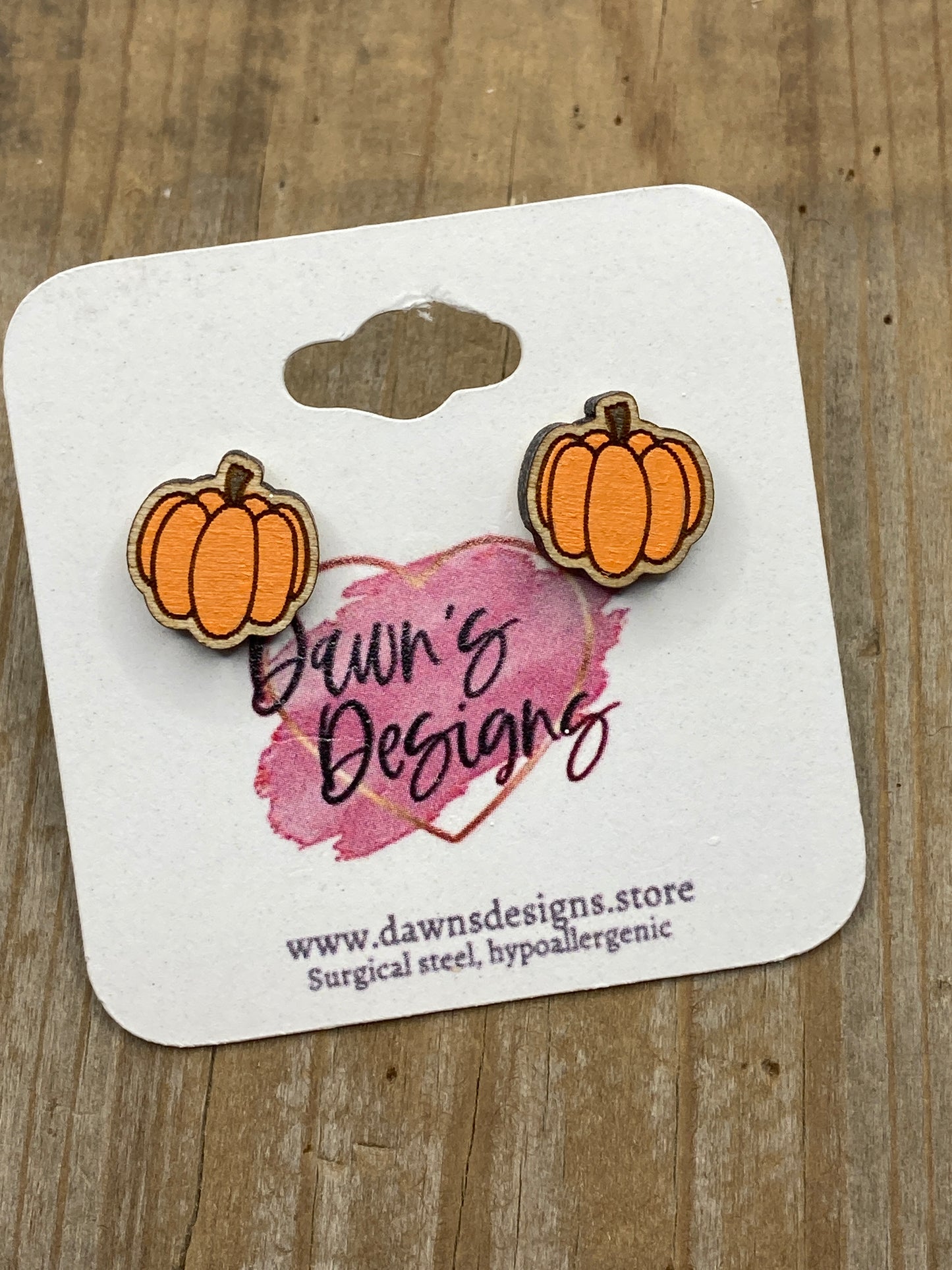 Shaped Pumpkin Stud