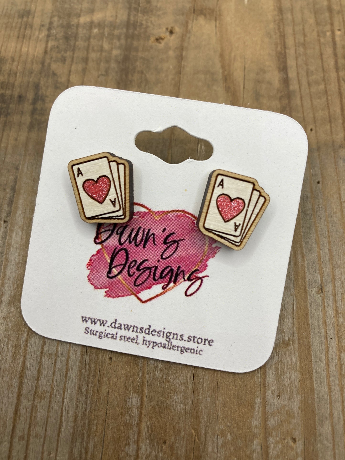 Heart Cards Stud