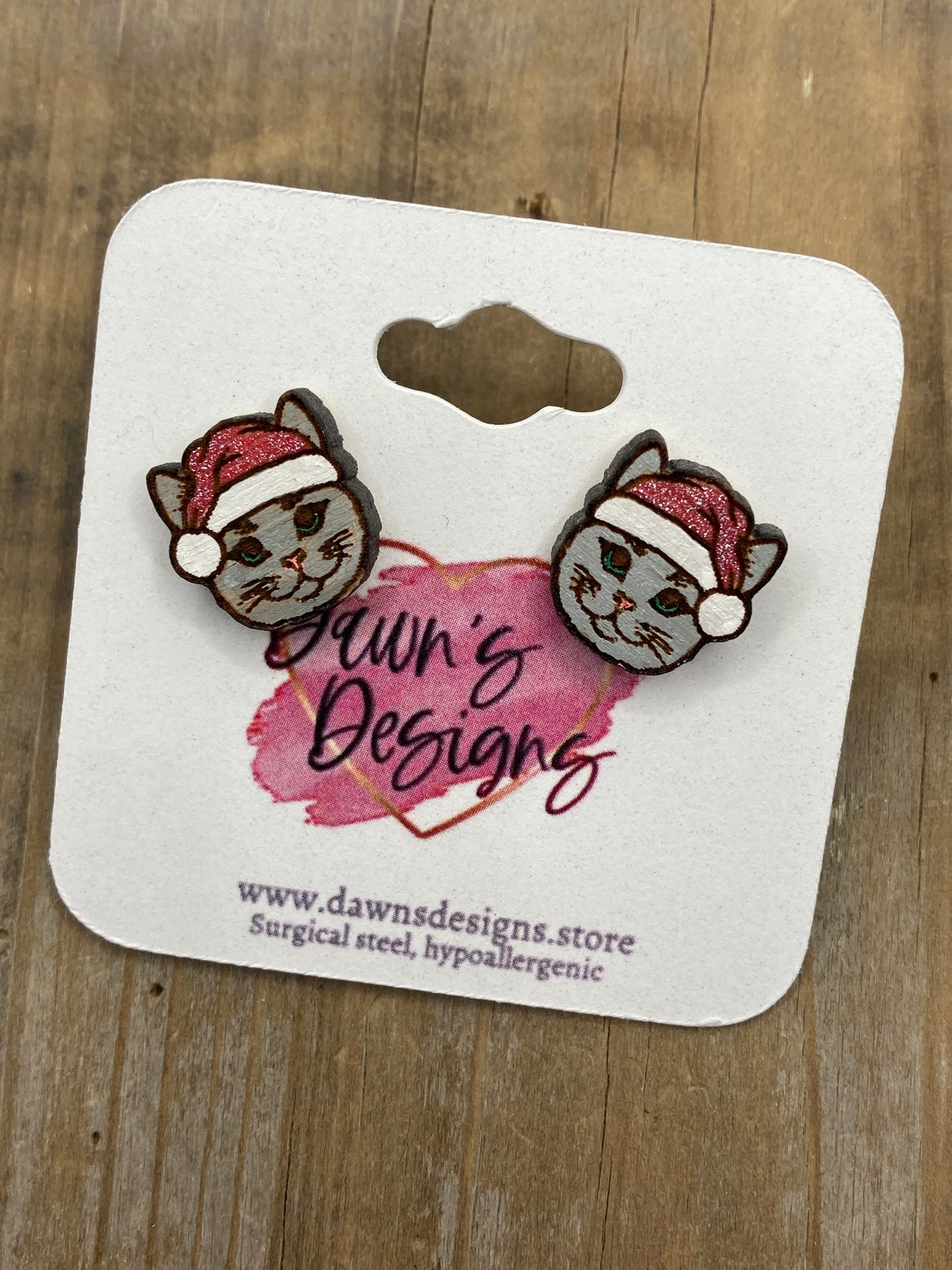 Animals with Santa Hat Stud