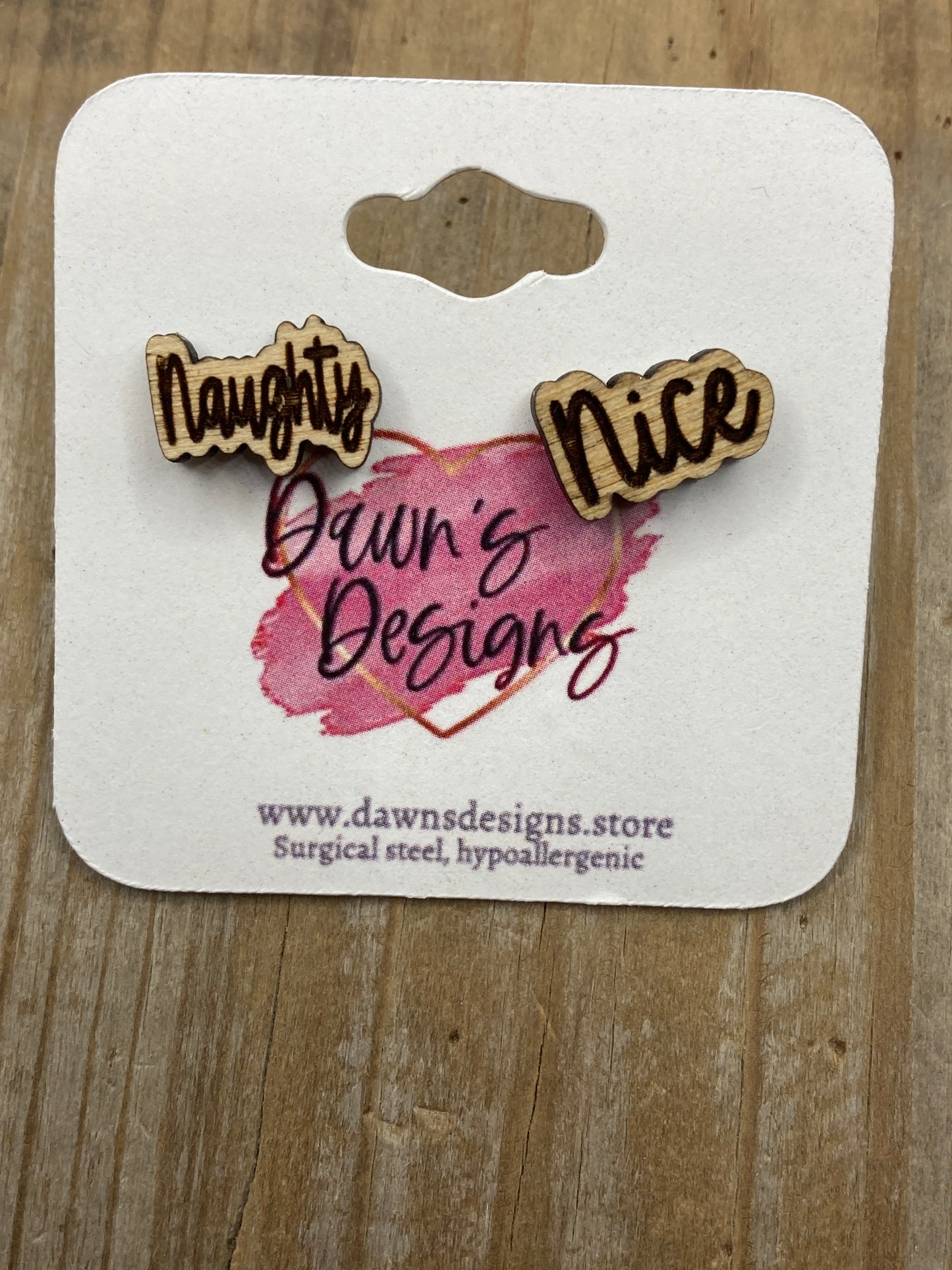 Script Christmas Studs