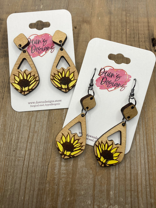 Sunflower 2 Piece Dangle