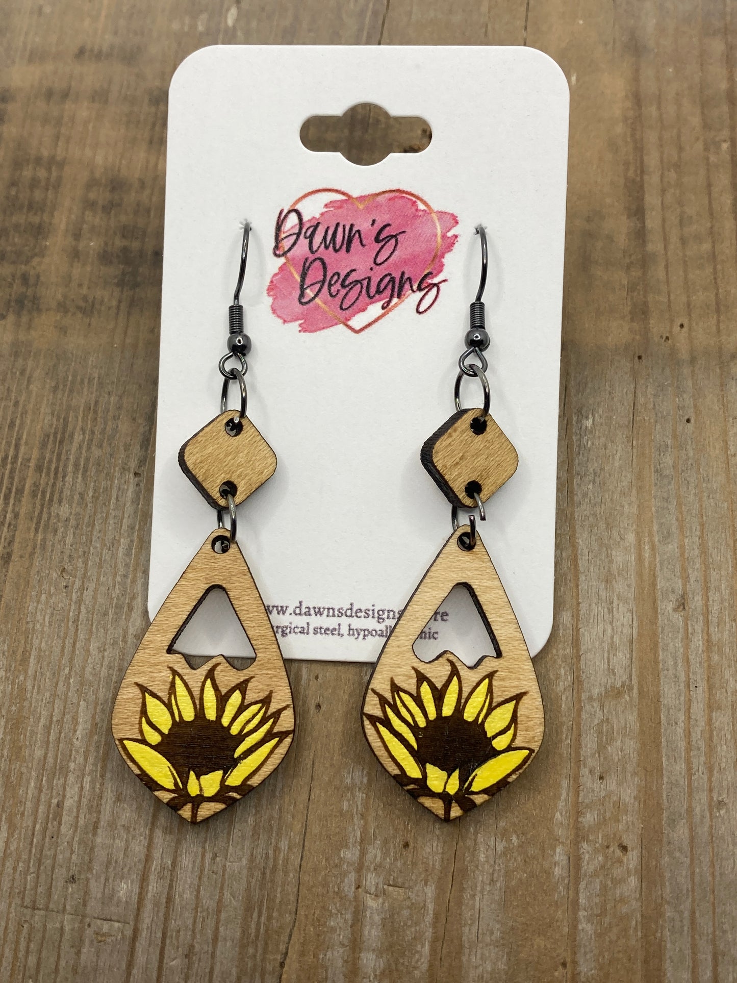 Sunflower 2 Piece Dangle