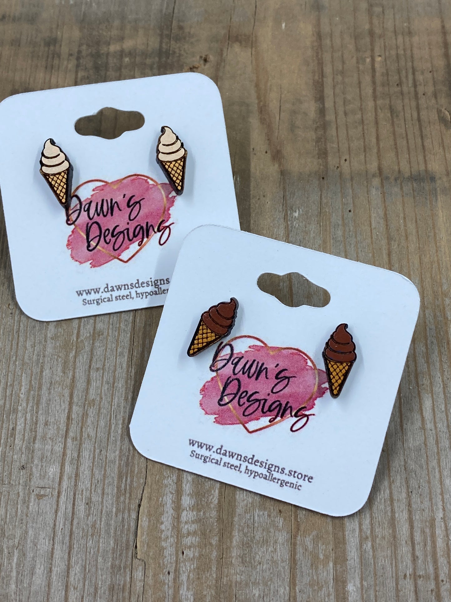 Ice Cream Cone Stud