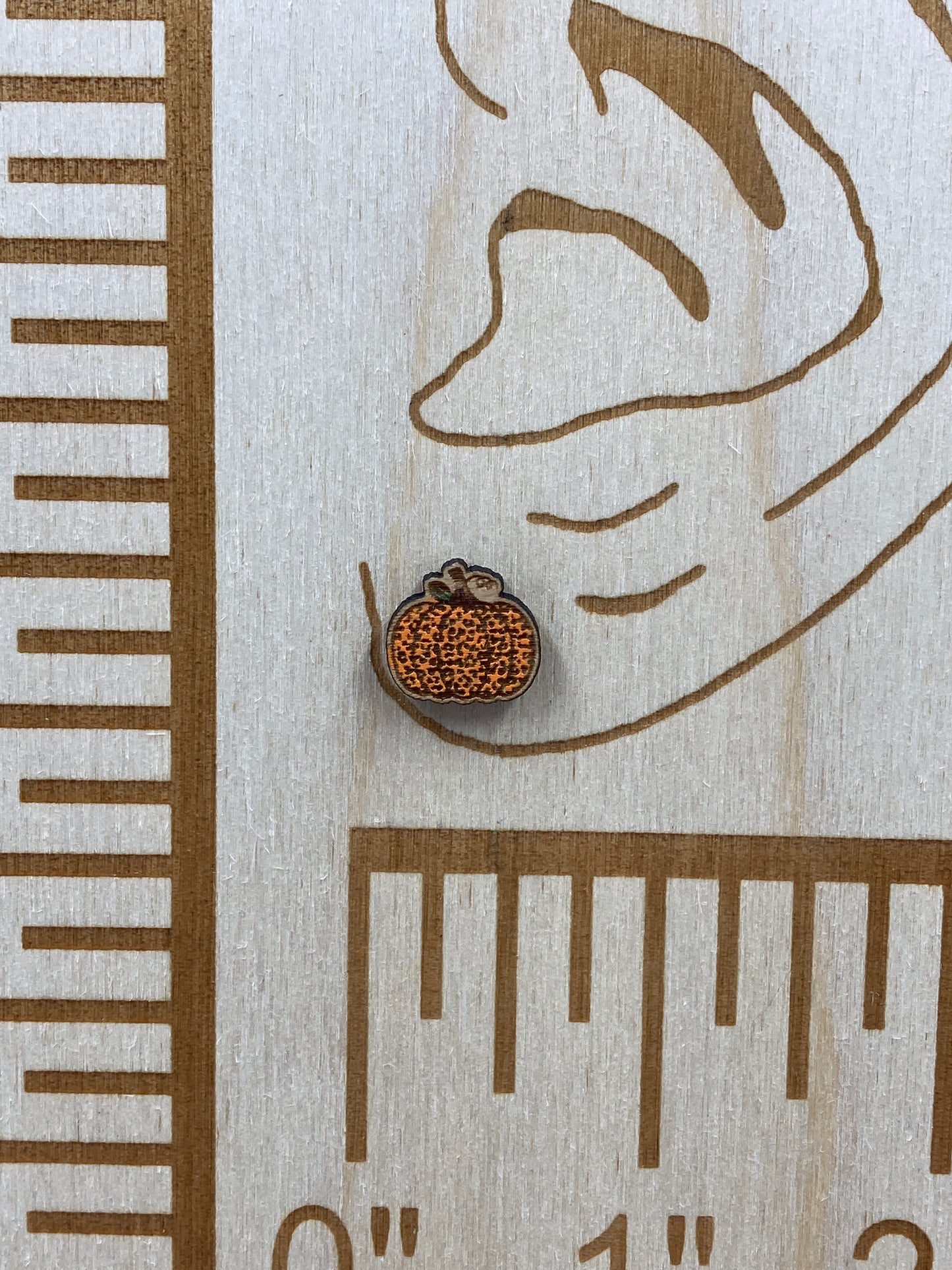 Patterned Pumpkin Stud