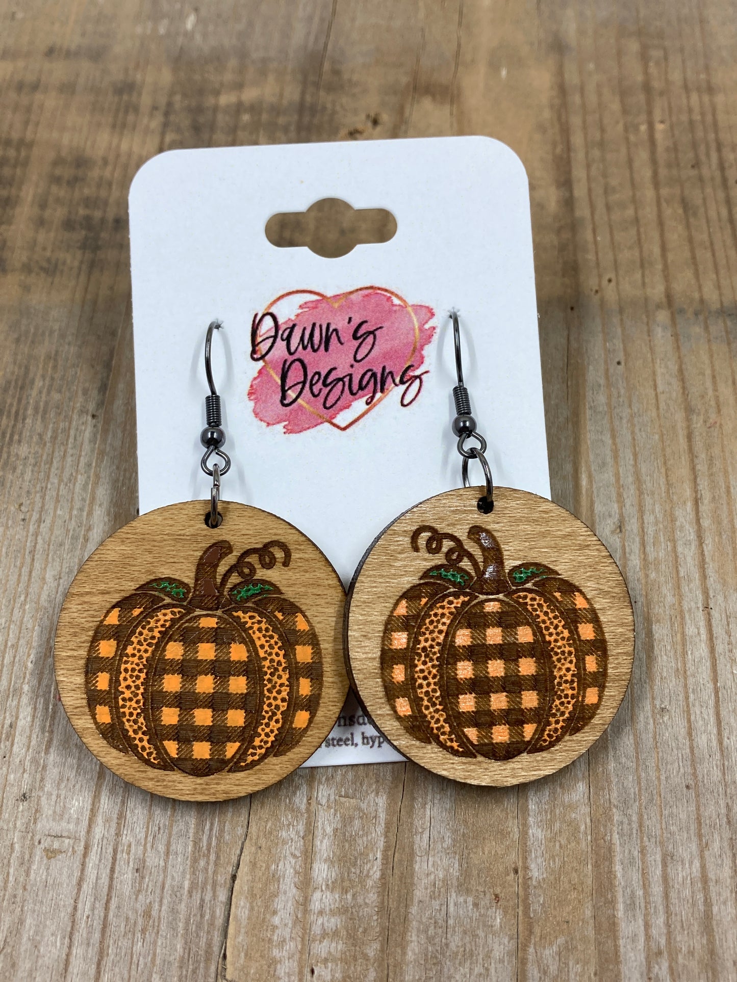 Patterned Pumpkin Dangle