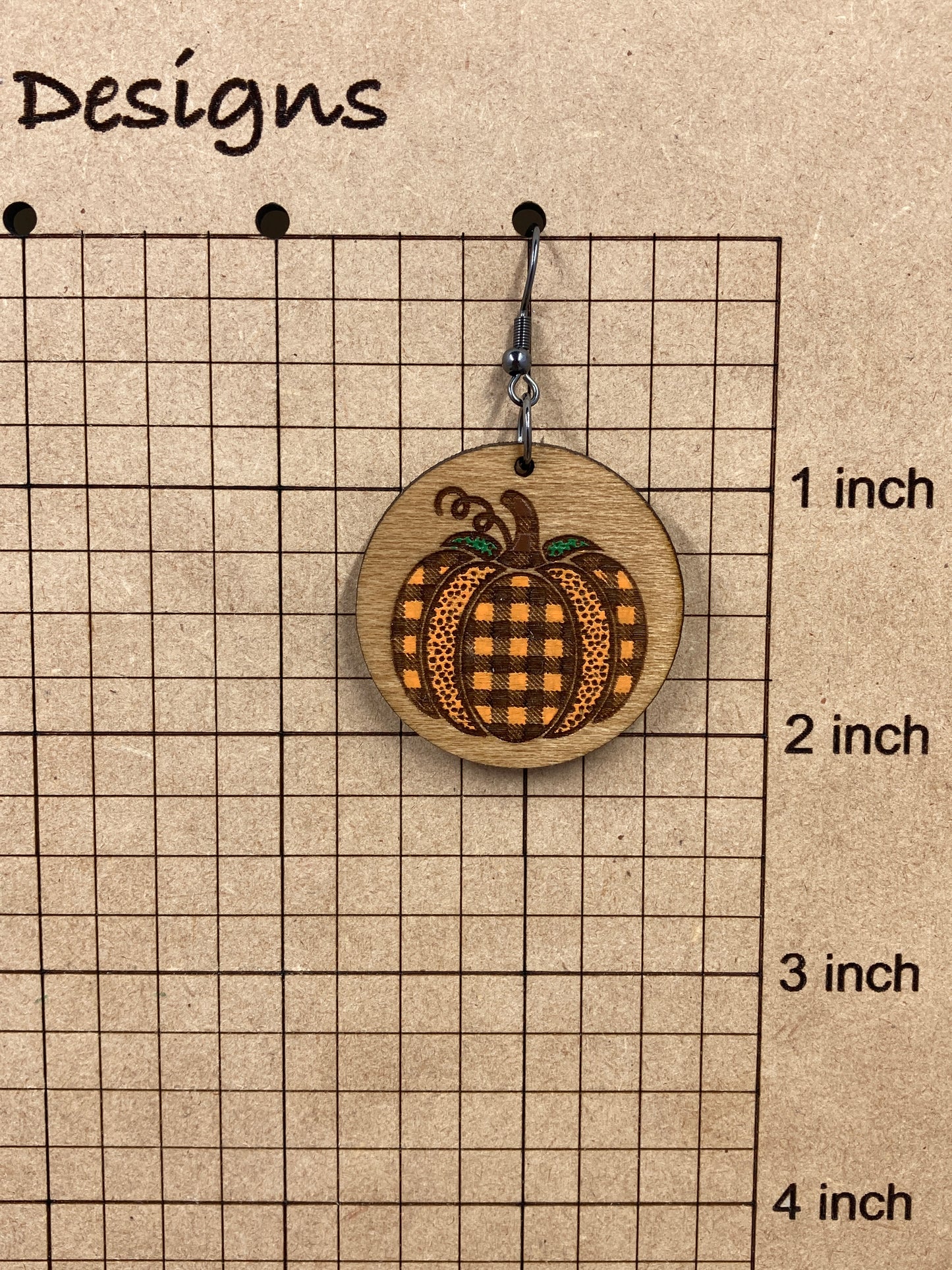 Patterned Pumpkin Dangle