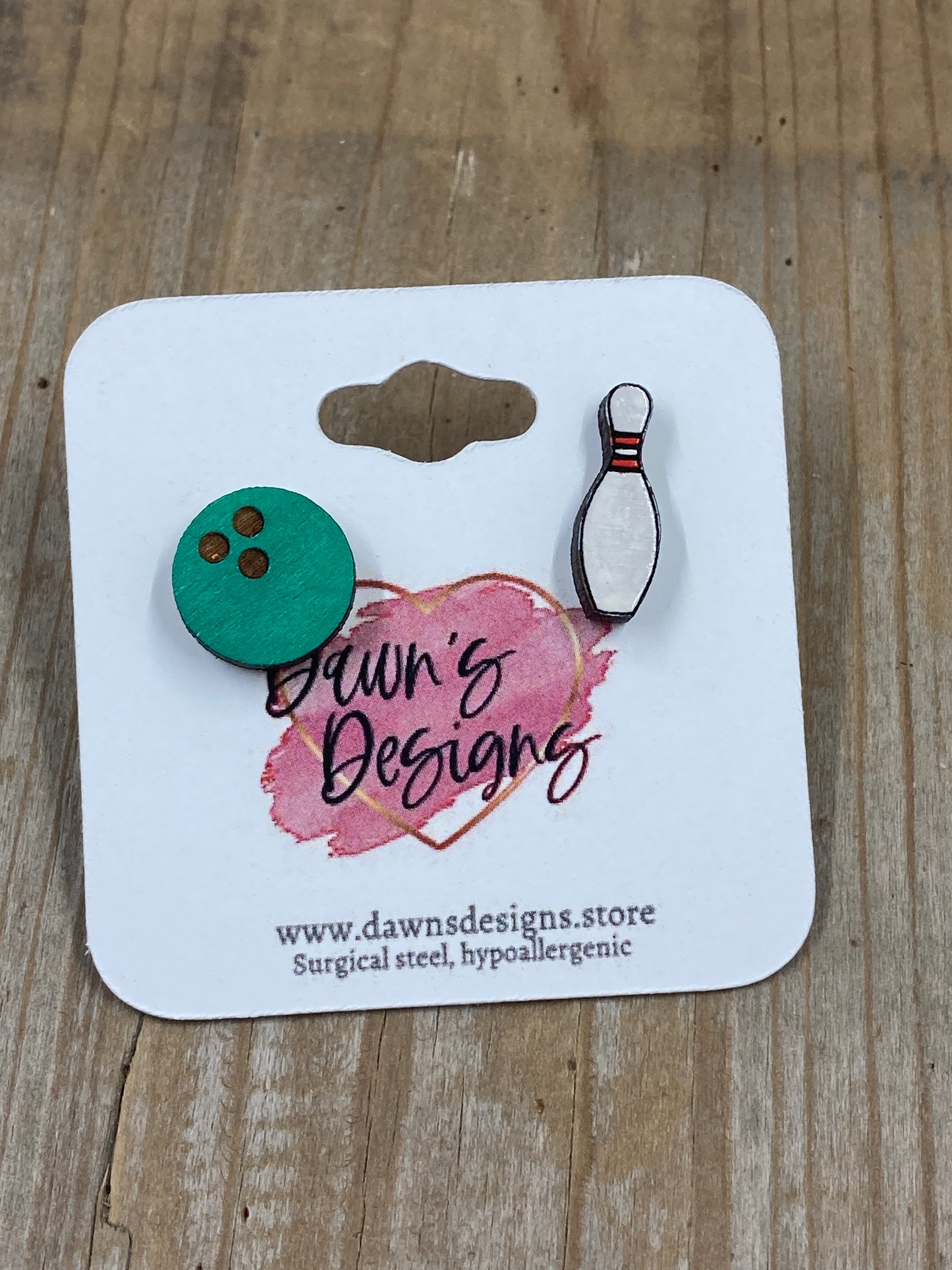 Bowling Ball & Pin Stud