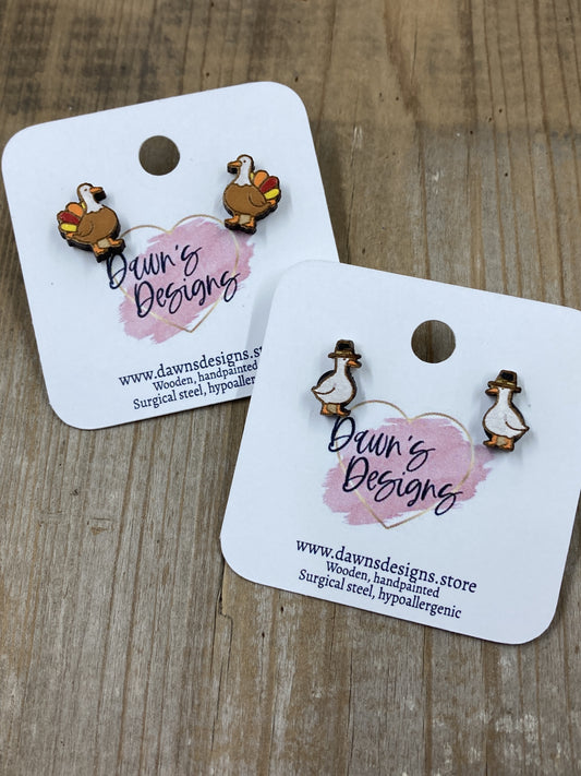 Thanksgiving Goose Stud