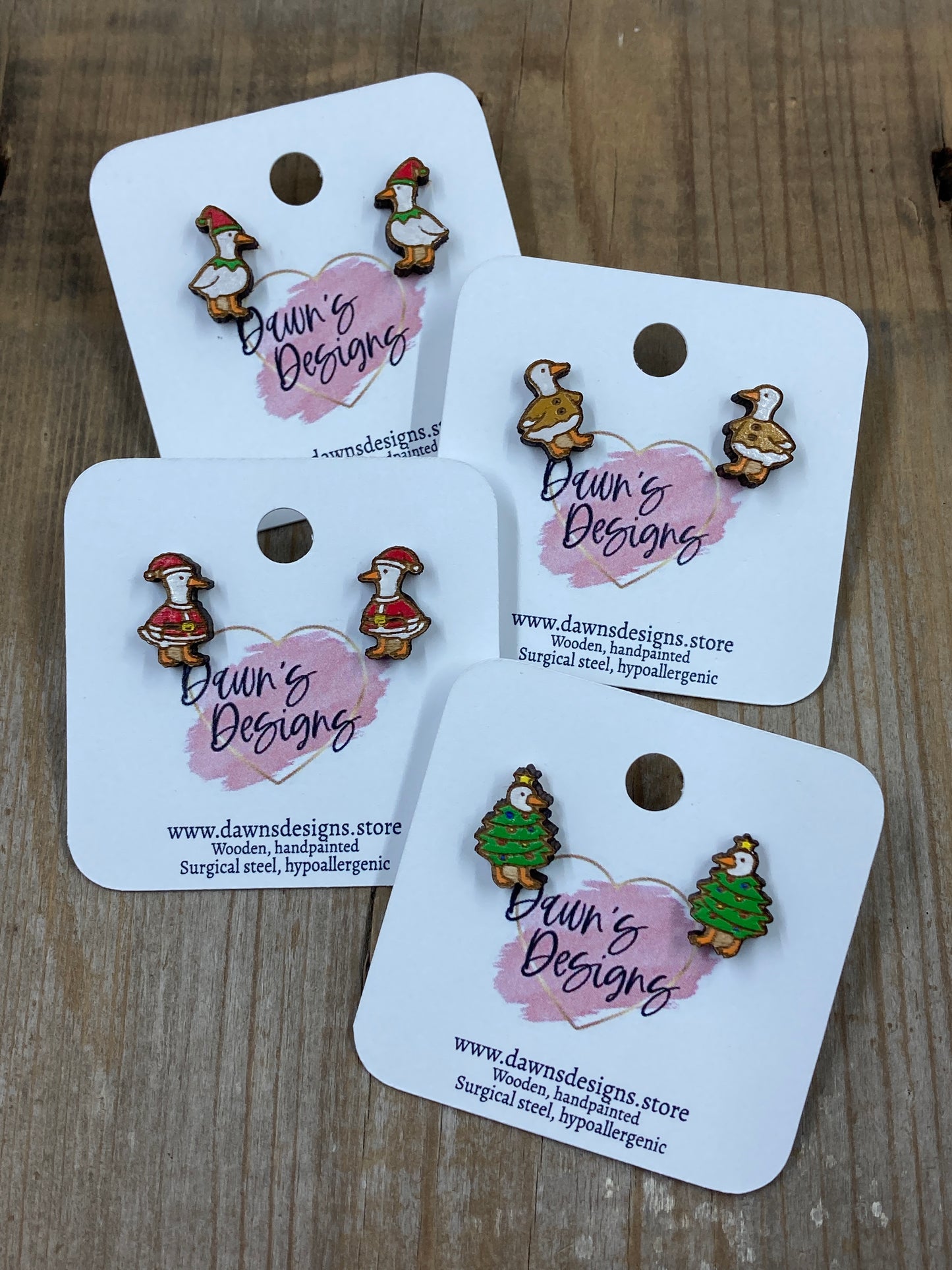 Christmas Goose Stud