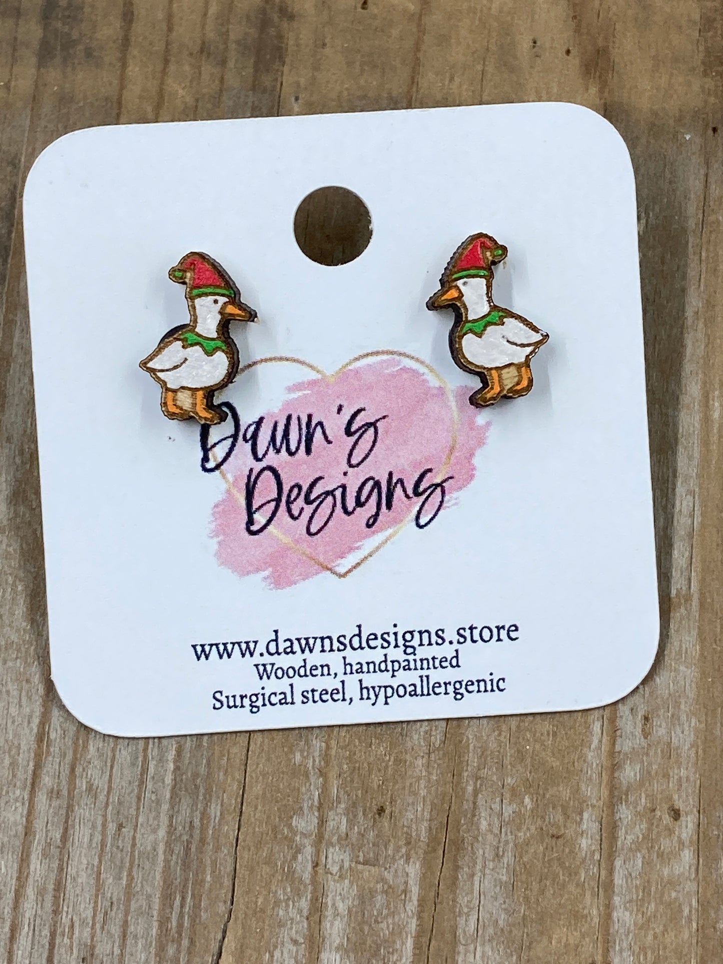 Christmas Goose Stud