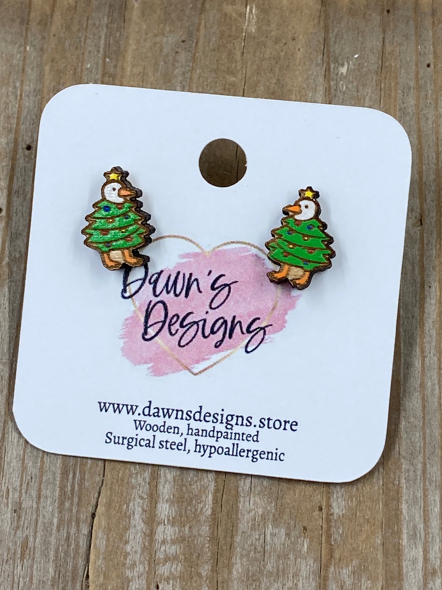 Christmas Goose Stud