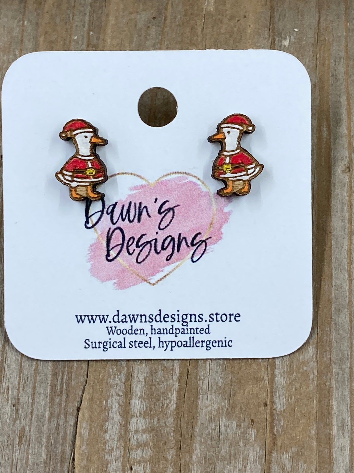 Christmas Goose Stud