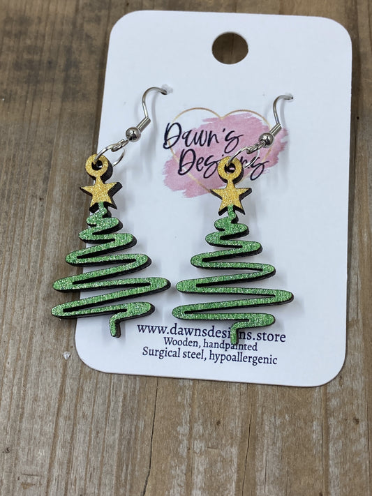 Swirl Christmas Tree Dangle