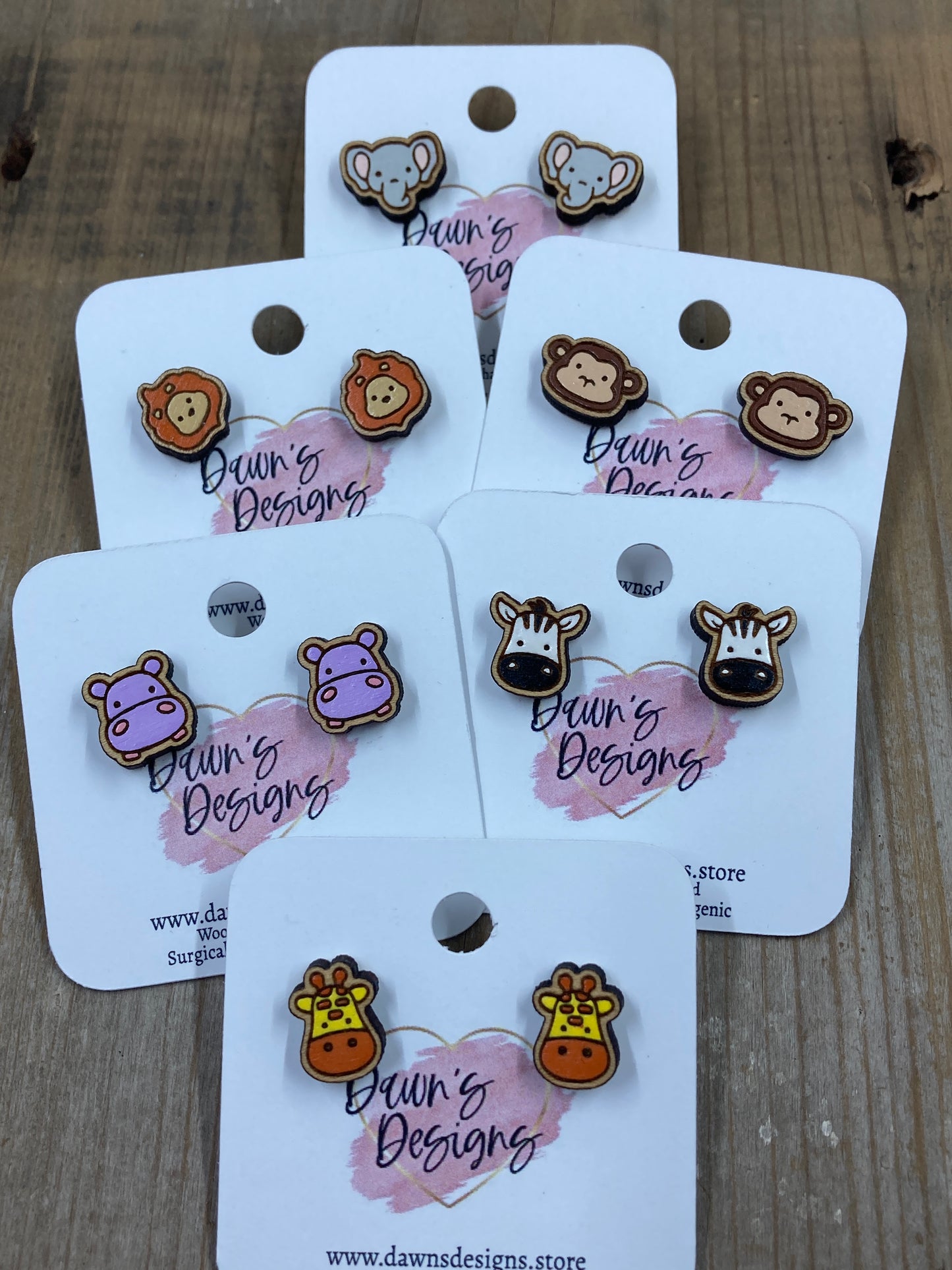 Safari Animal Head Stud