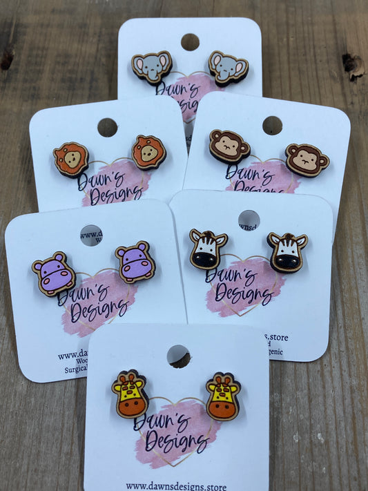 Safari Animal Head Stud