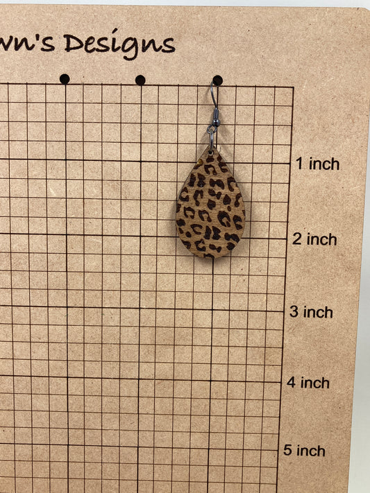 Leopard Teardrop Dangle