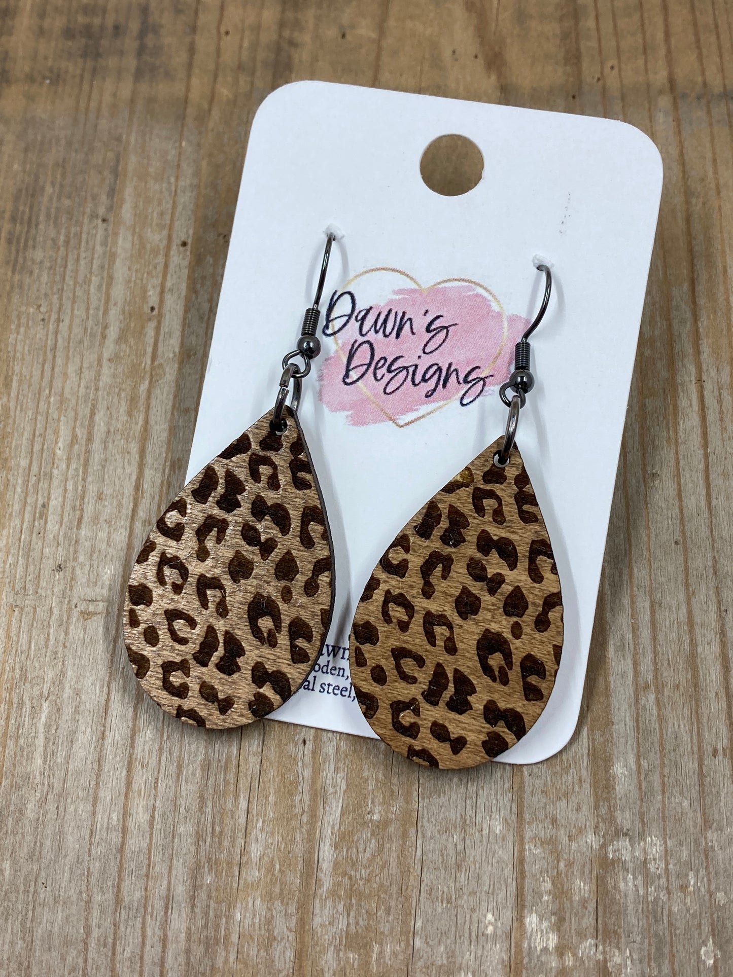 Leopard Teardrop Dangle